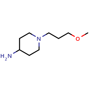 Chemical structure of 4-Amino-1-(3-methoxypropyl)piperidine , CAS 179474-79-4, AChemBlock G-5670