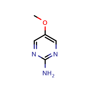 Chemical structure of 2-Amino-5-methoxypyrimidine , CAS 13418-77-4, AChemBlock G-5676