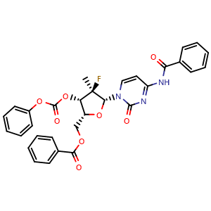 (2R,3R,4R,5R)-5-(4-benzamido-2-oxopyrimidin-1(2H)-yl)-2-((benzoyloxy)methyl)-4-fluoro-4-methyltetrahydrofuran-3-yl benzoate