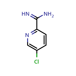Chemical structure of 5-Chloropicolinimidamide , CAS 1179532-98-9, AChemBlock G-5717
