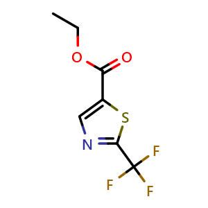Chemical structure of 2-Trifluoromethylthiazole-5-carboxylic acid ethyl ester , CAS 131748-96-4, AChemBlock G-5752