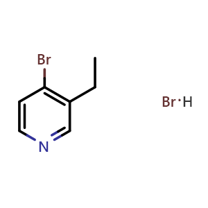 Chemical structure of 4-Bromo-3-ethylpyridine hydrobromide , CAS 1523606-24-7, AChemBlock G-5778