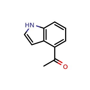 Chemical structure of 4-Acetylindole , CAS 50614-86-3, AChemBlock G-5781