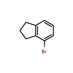 Chemical structure of 4-Bromo-2,3-dihydro-1H-indene , CAS 6134-53-8, AChemBlock G-5799