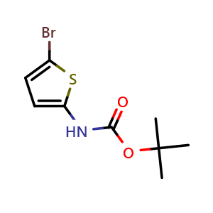 Chemical structure of 1,1-Dimethylethyl (5-bromo-2-thienyl)carbamate , CAS 943321-89-9, AChemBlock G-5824