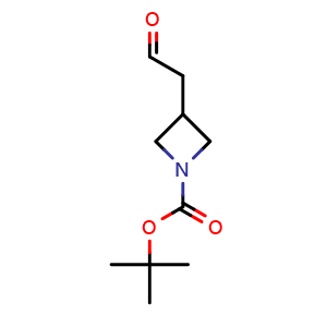 Chemical structure of tert-butyl 3-(2-oxoethyl)azetidine-1-carboxylate , CAS 152537-04-7, AChemBlock G-5845