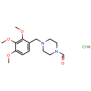 Chemical structure of 4-(2,3,4-trimethoxybenzyl)piperazine-1-carbaldehyde hydrochloride , CAS 879646-17-0, AChemBlock G-5887
