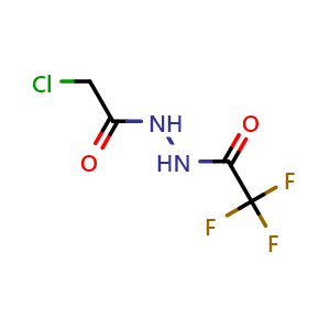 Chemical structure of 1-(Chloroacetyl)-2-(trifluoroacetyl)hydrazine , CAS 762240-99-3, AChemBlock G-5922