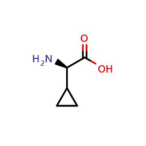 Chemical structure of D-cyclopropylglycine , CAS 49607-01-4, AChemBlock G-5951