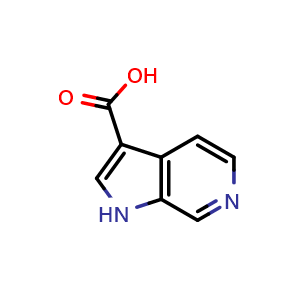 Chemical structure of 1H-Pyrrolo[2,3-c]pyridine-3-carboxylic acid , CAS 67058-74-6, AChemBlock G-5972