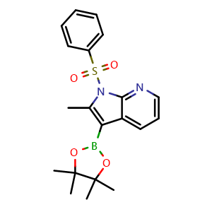 2-methyl-1-(phenylsulfonyl)-3-(4,4,5,5-tetramethyl-1,3,2-dioxaborolan-2-yl)-1H-pyrrolo[2,3-b]pyridine