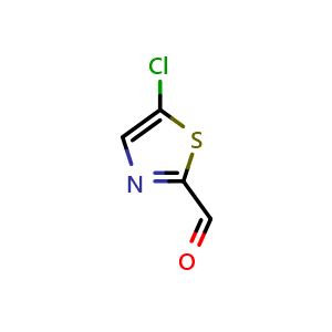 Chemical structure of 5-Chlorothiazole-2-carboxaldehyde , CAS 59129-52-1, AChemBlock G-5979