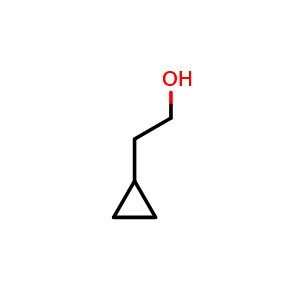 Chemical structure of 2-Cyclopropylethanol , CAS 2566-44-1, AChemBlock G-5984