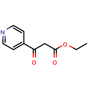 Chemical structure of Ethyl isonicotinoylacetate , CAS 26377-17-3, AChemBlock G-6005