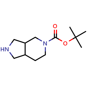 Chemical structure of 5-Boc-octahydro-pyrrolo[3,4-c]pyridine , CAS 351370-99-5, AChemBlock G-6021