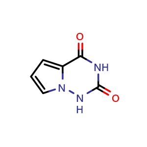 Chemical structure of Pyrrolo[2,1-f][1,2,4]triazine-2,4-dione , CAS 918538-04-2, AChemBlock G-6063