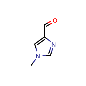 Chemical structure of 1-Methyl-1H-imidazole-4-carbaldehyde , CAS 17289-26-8, AChemBlock G-6087