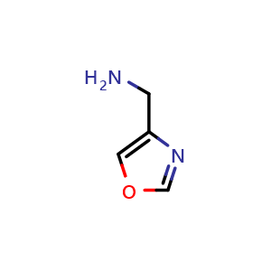 Chemical structure of 4-Oxazolemethamine , CAS 55242-82-5, AChemBlock G-6098