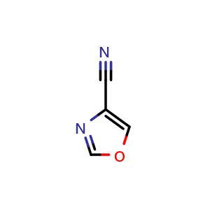 Chemical structure of Oxazole-4-carbonitrile , CAS 55242-84-7, AChemBlock G-6100