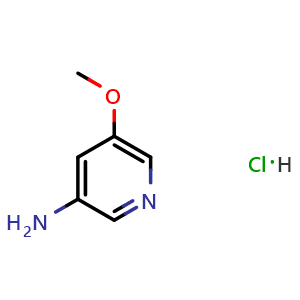 Chemical structure of 3-Amino-5-methoxypyridine hydrochloride , CAS 896160-77-3, AChemBlock G-6107