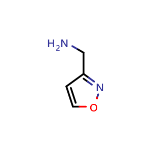Chemical structure of 3-Isoxazolemethamine , CAS 131052-58-9, AChemBlock G-6132