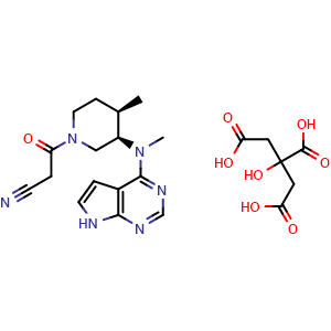 Chemical structure of Tofacitinib citrate , CAS 540737-29-9, AChemBlock G-6156