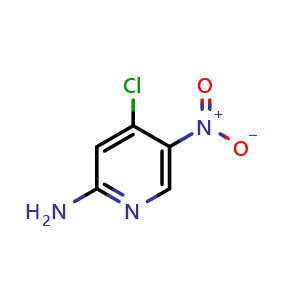 Chemical structure of 2-Amino-4-chloro-5-nitropyridine , CAS 24484-96-6, AChemBlock G-6159