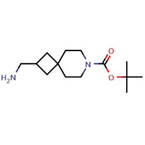 Chemical structure of 2-Aminomethyl-7-Boc-7-azaspiro[3.5]nonane , CAS 1160247-15-3, AChemBlock G-6167