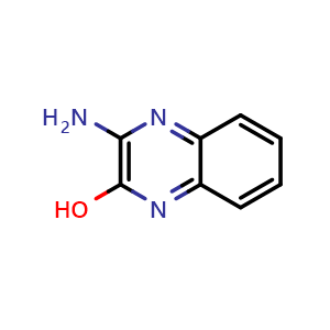 Chemical structure of 3-Aminoquinoxalin-2-ol , CAS 35015-91-9, AChemBlock G-6217