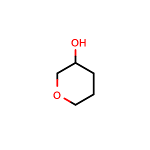 Chemical structure of 3-Hydroxytetrahydropyran , CAS 19752-84-2, AChemBlock G-6220