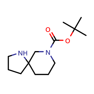 Chemical structure of 1,7-Diaza-spiro[4.5]decane-7-carboxylic acid tert-butyl ester , CAS 939793-21-2, AChemBlock G-6249