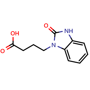 Chemical structure of 4-(2-Oxo-3H-benzimidazol-1-yl)butanoic acid , CAS 3273-68-5, AChemBlock G-6359