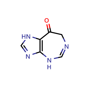 Chemical structure of 4,7-Dihydro-imidazole[4,5-d]1,3-diazepine-8(1H)-one , CAS 72079-77-7, AChemBlock G-6379