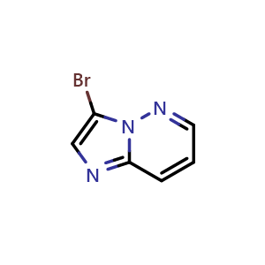 Chemical structure of 3-Bromoimidazo[1,2-b]pyridazine , CAS 18087-73-5, AChemBlock G-6387