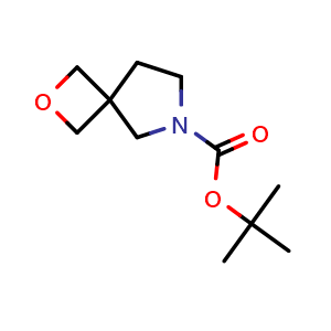 Chemical structure of 6-Boc-2-oxa-6-azaspiro[3.4]octane , CAS 1245816-31-2, AChemBlock G-6404