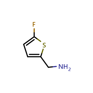 Chemical structure of 5-Fluoro-2-thiophenemethamine , CAS 214759-36-1, AChemBlock G-6513