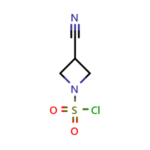 Chemical structure of 3-Cyano-1-azetidinesulfonyl chloride , CAS 1310734-08-7, AChemBlock G-6594