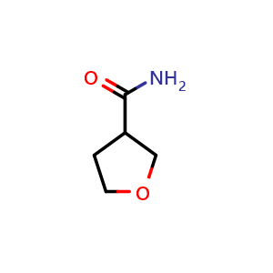 Chemical structure of Tetrahydrofuran-3-carboxamide , CAS 871677-92-8, AChemBlock G-6625
