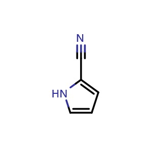 Chemical structure of Pyrrole-2-carbonitrile , CAS 4513-94-4, AChemBlock G-6648