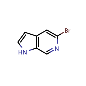 Chemical structure of 5-Bromo-6-azaindole , CAS 1215387-58-8, AChemBlock G-6654
