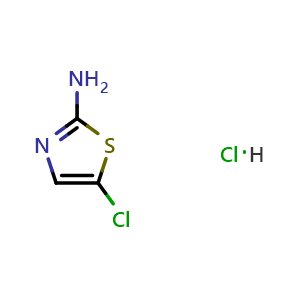 Chemical structure of 5-Chloro-2-aminothiazole hydrochloride , CAS 55506-37-1, AChemBlock G-6676