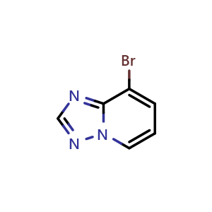 Chemical structure of 8-Bromo[1,2,4]triazolo[1,5-a]pyridine , CAS 868362-18-9, AChemBlock G-6772