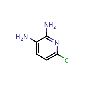 Chemical structure of 6-Chloropyridine-2,3-diamine , CAS 40851-95-4, AChemBlock G-6776