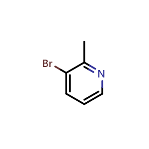 Chemical structure of 3-Bromo-2-methylpyridine , CAS 38749-79-0, AChemBlock G-6792