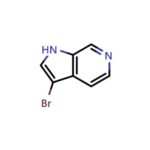 Chemical structure of 3-Bromo-6-azaindole , CAS 67058-76-8, AChemBlock G-6818