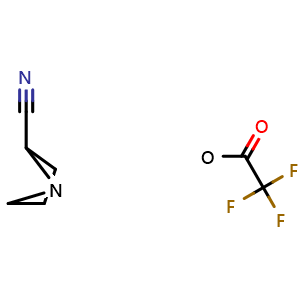 Chemical structure of 2-Cyanopyrrolidine TFA , CAS 1523606-34-9, AChemBlock G-6826