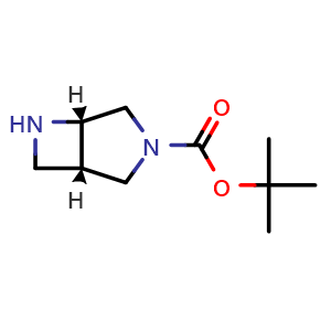 Chemical structure of (S,S)-3-Boc-3,6-diaza-bicyclo[3.2.0]heptane , CAS 956276-42-9, AChemBlock G-6855