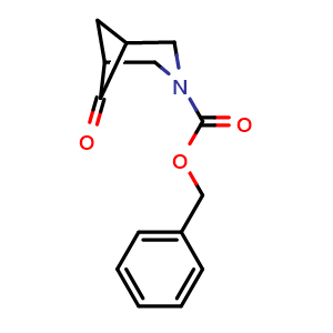 Chemical structure of 3-Cbz-6-oxo-3-azabicyclo[3.1.1]heptane , CAS 1434142-13-8, AChemBlock G-6900