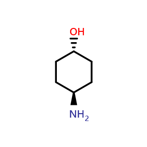 Chemical structure of trans-4-Aminocyclohexanol , CAS 27489-62-9, AChemBlock G-6922