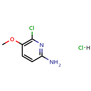 Chemical structure of 6-Chloro-5-methoxypyridin-2-amine hydrochloride , CAS 886371-76-2, AChemBlock G-6967